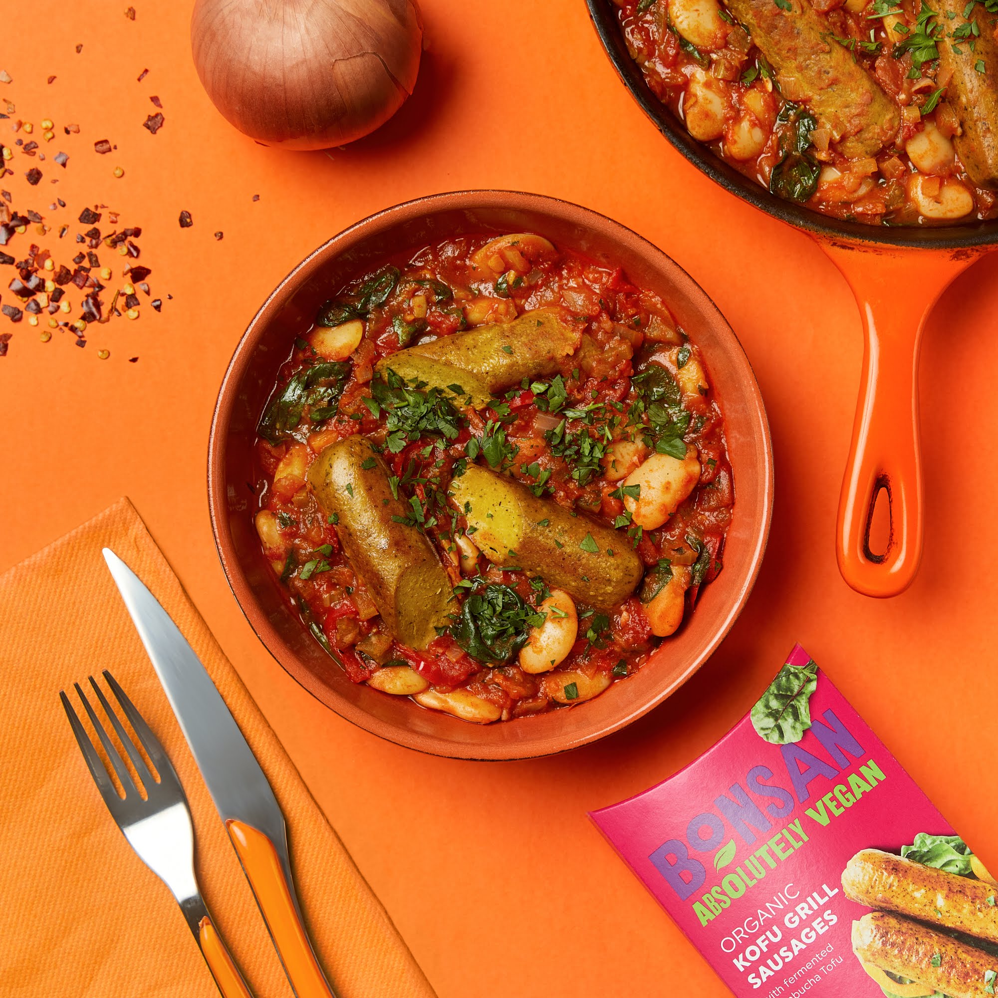 Vegan Sausage & Bean Stew | Bonsan Absolutely Vegan