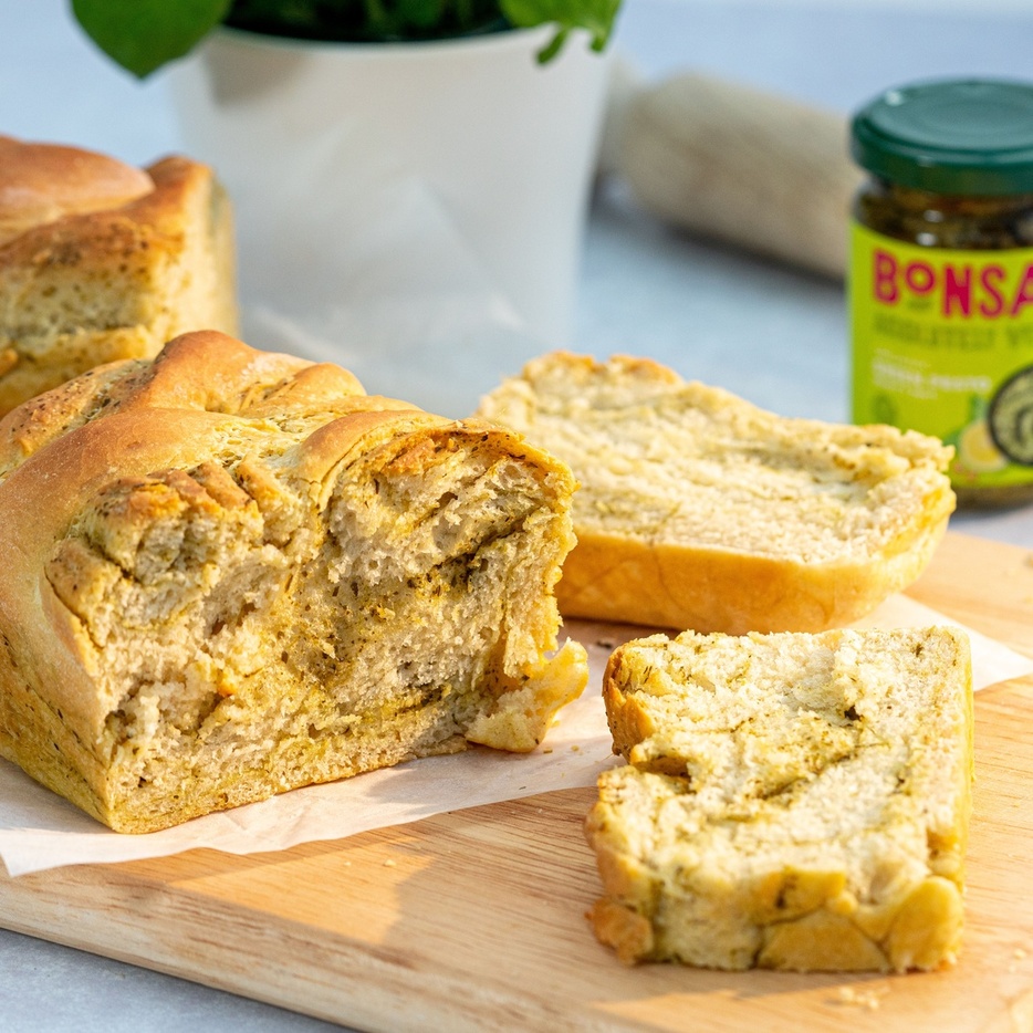 BRAIDED PESTO BREAD | Bonsan Absolutely Vegan