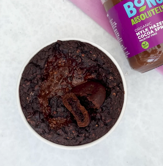 MYLK HAZELNUT COCOA BAKED OATS | Bonsan Absolutely Vegan