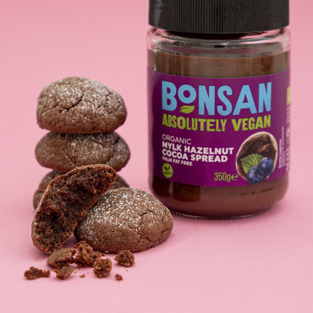 3 INGREDIENT N*TELLA COOKIES | Bonsan Absolutely Vegan