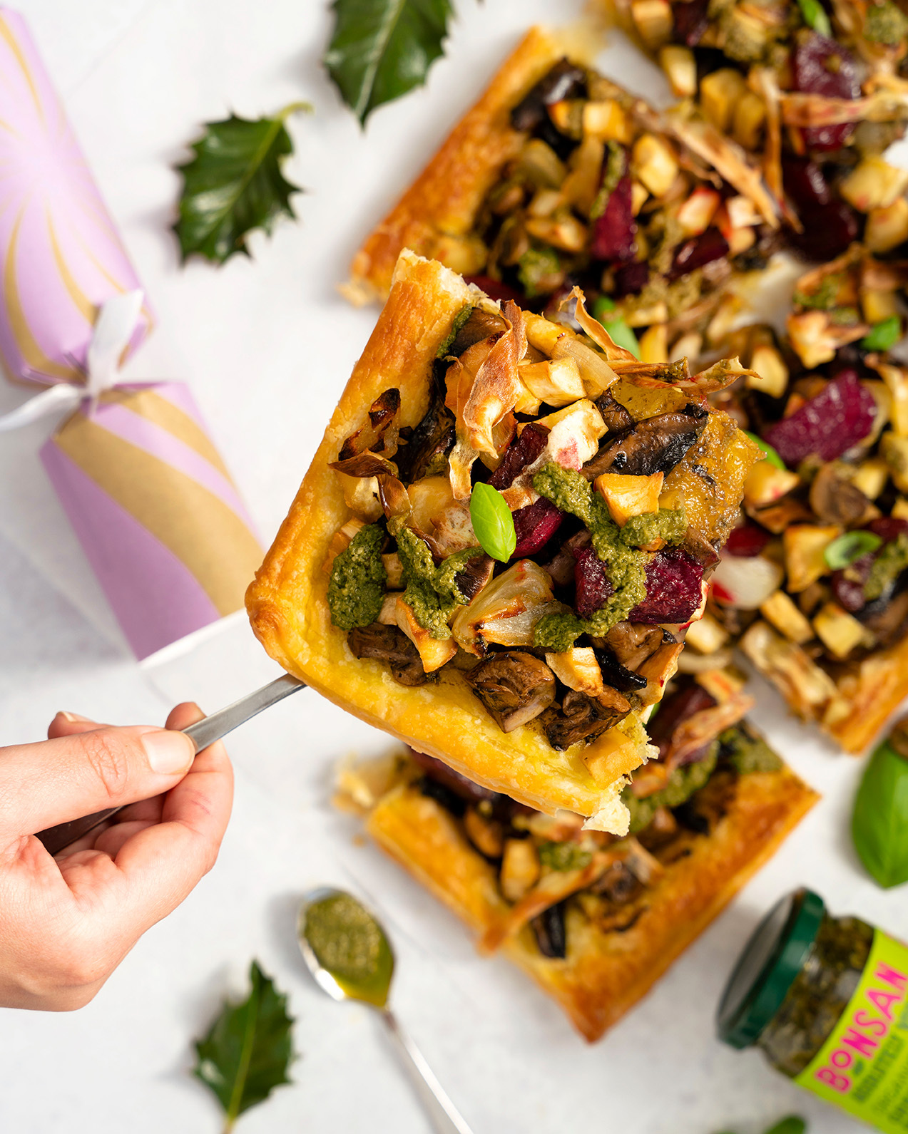 Mushroom Nut Roast Tart￼ | Bonsan Absolutely Vegan