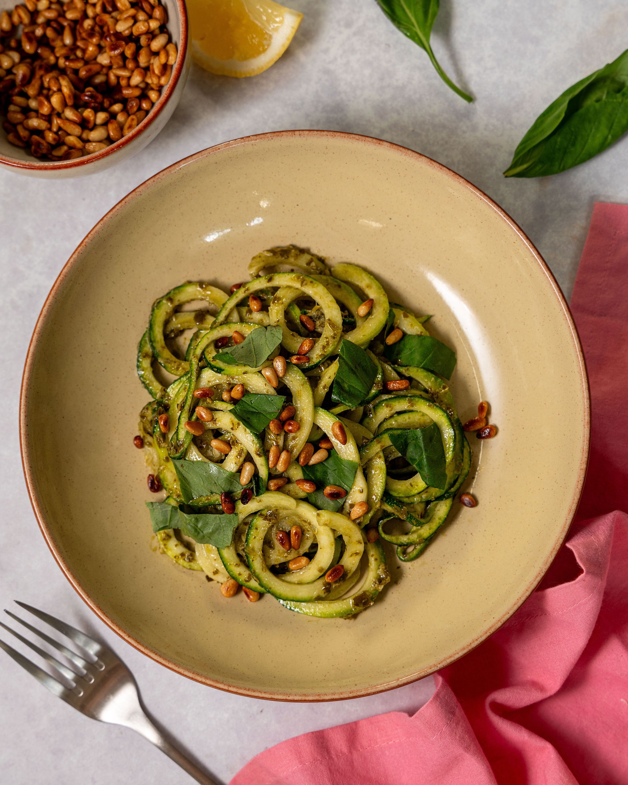Easy Vegan Pesto Courgetti | Bonsan Absolutely Vegan