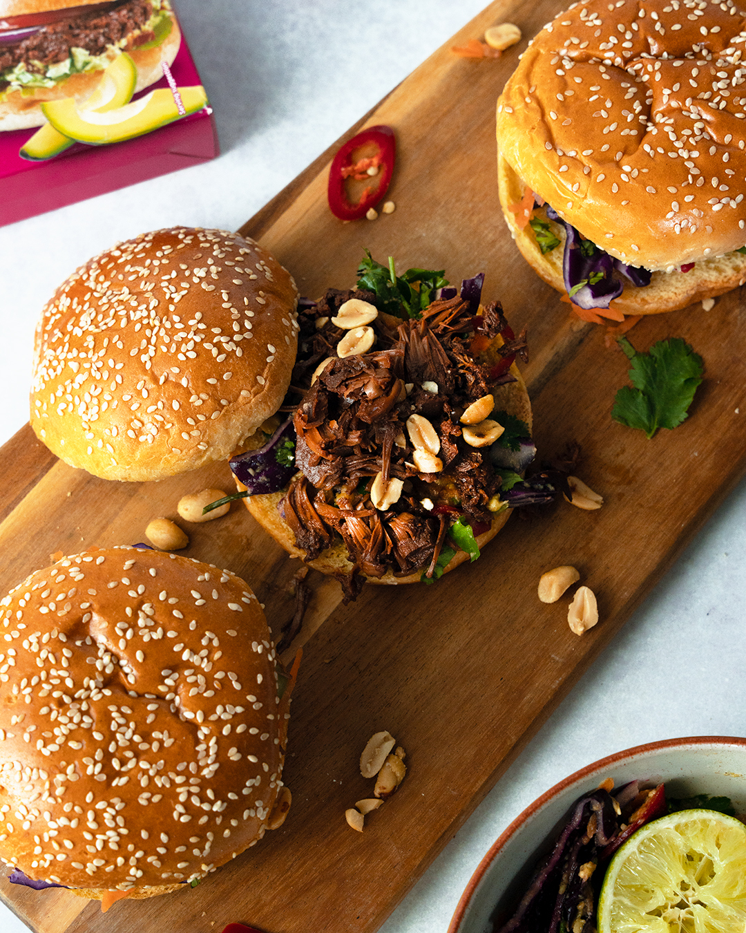 Easy 15 Minute BBQ Jackfruit Rolls with Avocado Slaw | Bonsan Absolutely Vegan
