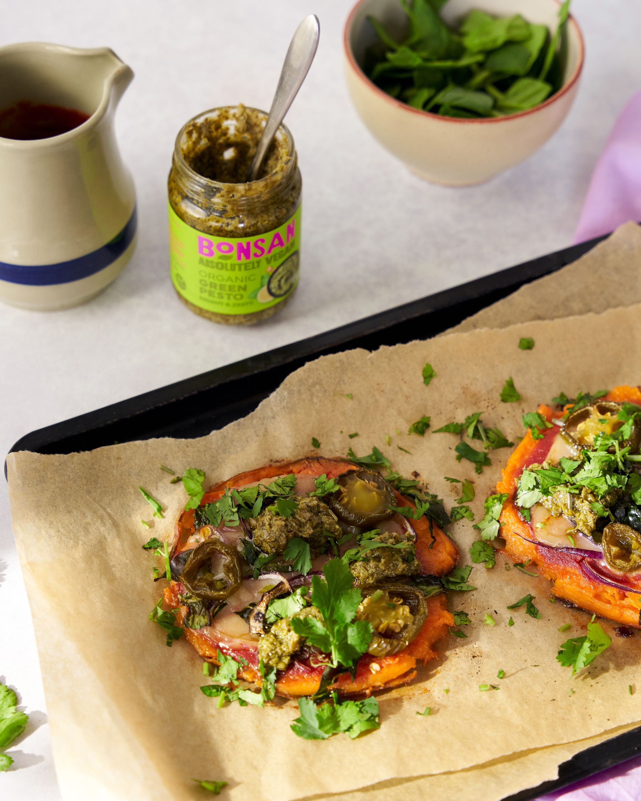 Easy Sweet Potato Pizzas | Bonsan Absolutely Vegan