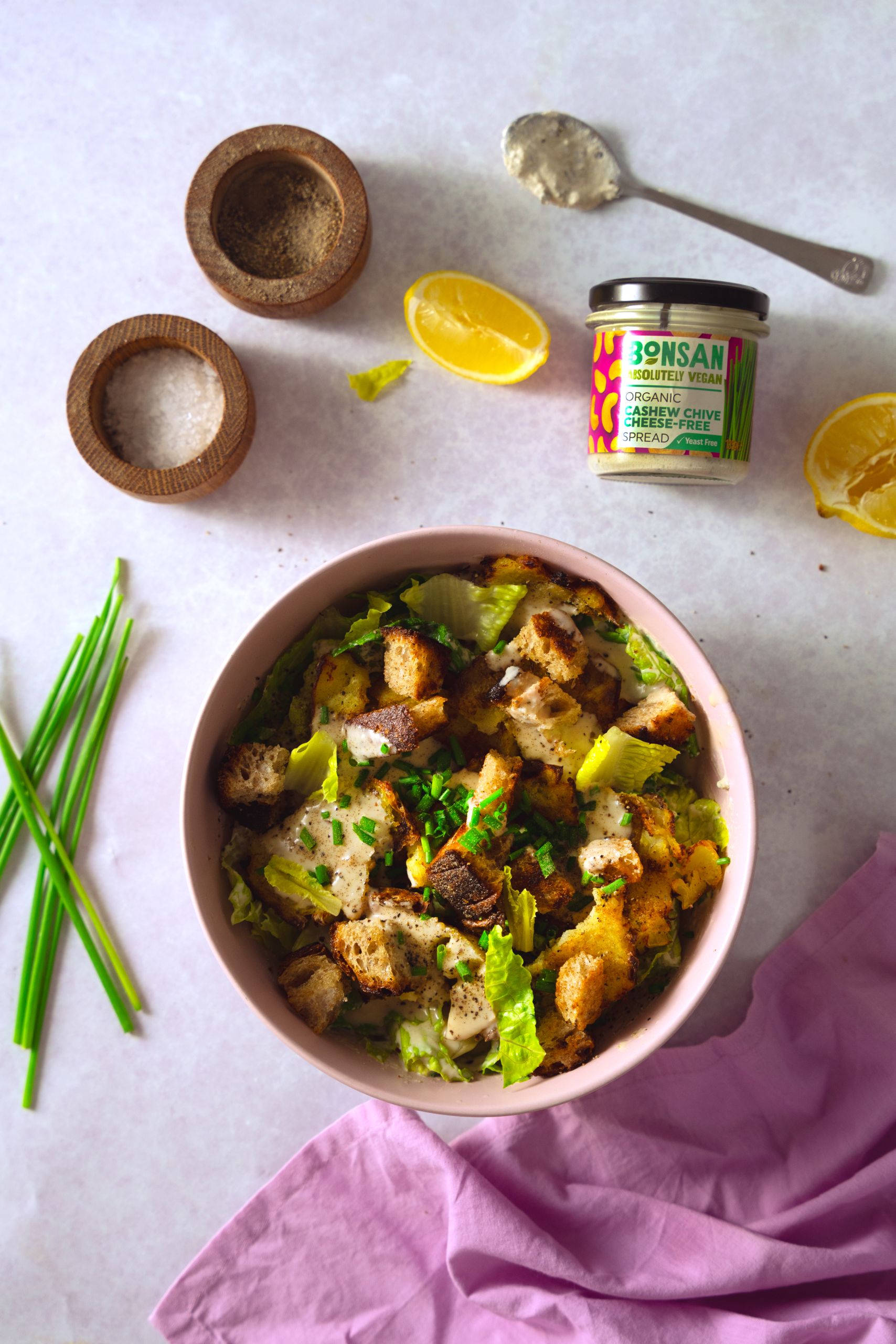 Viral Smashed Potato Caesar Salad | Bonsan Absolutely Vegan