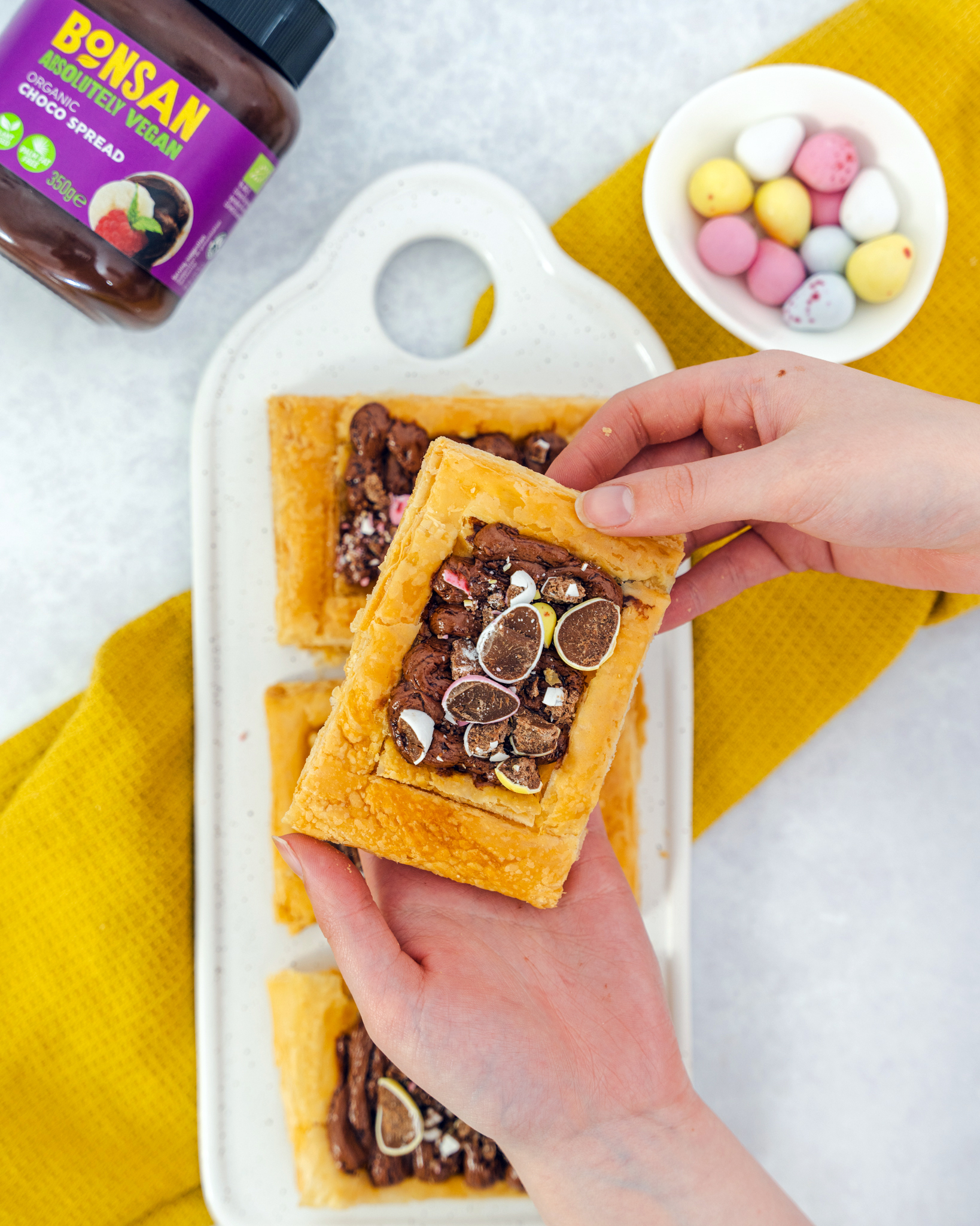 Easter Inspired Plant-Based Chocolate Pastries | Bonsan Absolutely Vegan